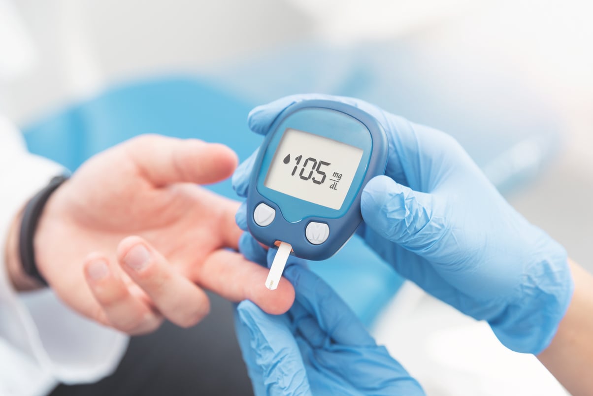 Doctor Checking Blood Sugar Level 